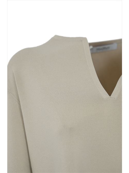 Maglia Sottile in viscosa crepe neutro MAX MARA LEISURE | 2426366037600001